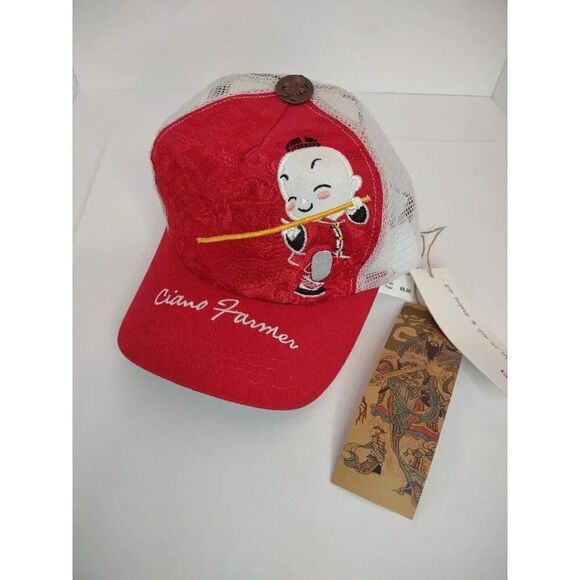 Ciano Farmer Samurai Baseball Hat Snapback Red NWT - Picture 3 of 16